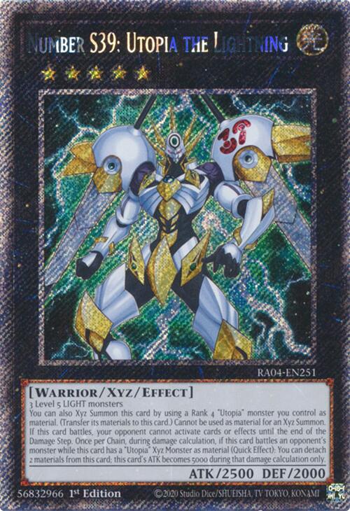 Number S39: Utopia the Lightning [RA04-EN251] Platinum Secret Rare | Exor Games Summserside