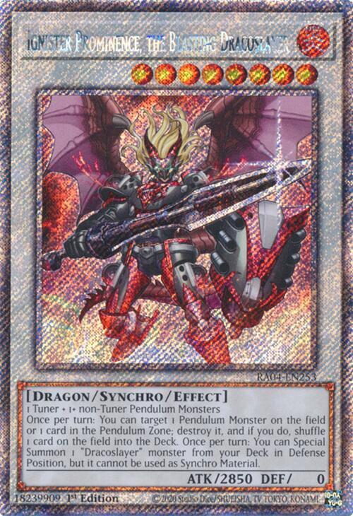 Ignister Prominence, the Blasting Dracoslayer [RA04-EN253] Platinum Secret Rare | Exor Games Summserside