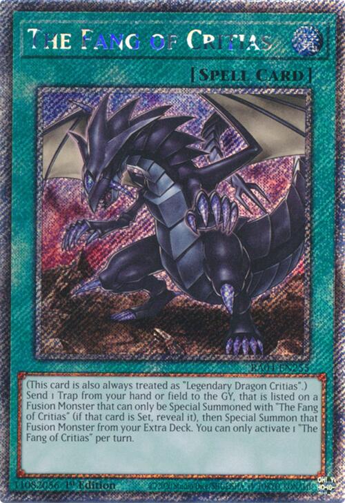 The Fang of Critias [RA04-EN255] Platinum Secret Rare | Exor Games Summserside