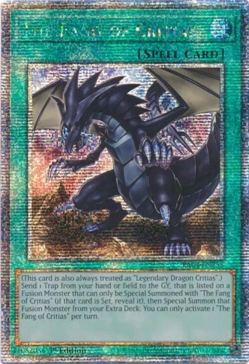 The Fang of Critias [RA04-EN255] Quarter Century Secret Rare | Exor Games Summserside