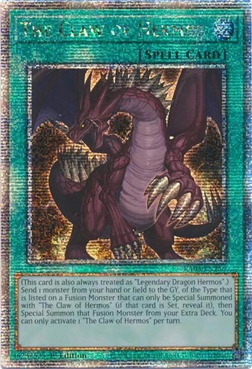 The Claw of Hermos [RA04-EN256] Quarter Century Secret Rare | Exor Games Summserside