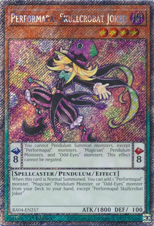Performapal Skullcrobat Joker [RA04-EN257] Platinum Secret Rare | Exor Games Summserside