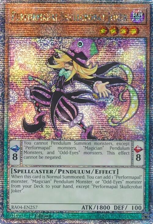 Performapal Skullcrobat Joker [RA04-EN257] Quarter Century Secret Rare | Exor Games Summserside