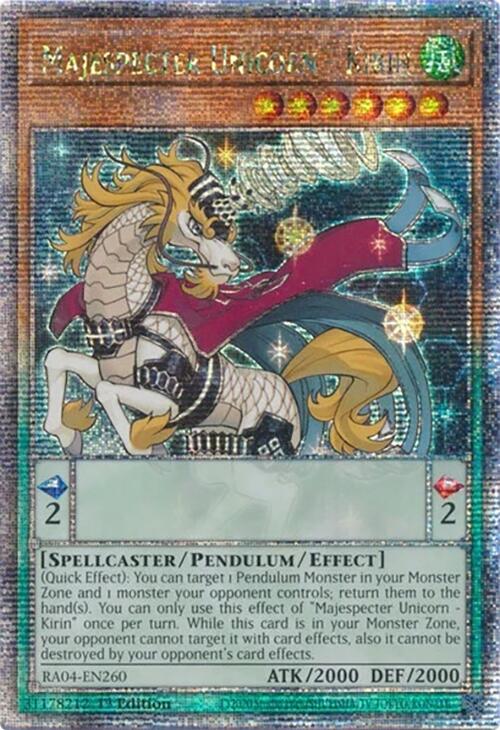 Majespecter Unicorn - Kirin [RA04-EN260] Quarter Century Secret Rare | Exor Games Summserside