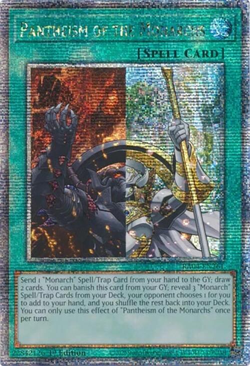 Pantheism of the Monarchs [RA04-EN261] Quarter Century Secret Rare | Exor Games Summserside