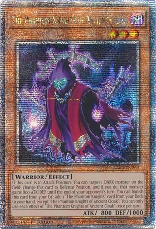 The Phantom Knights of Ancient Cloak [RA04-EN263] Quarter Century Secret Rare | Exor Games Summserside