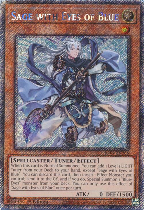 Sage with Eyes of Blue [RA04-EN266] Platinum Secret Rare | Exor Games Summserside