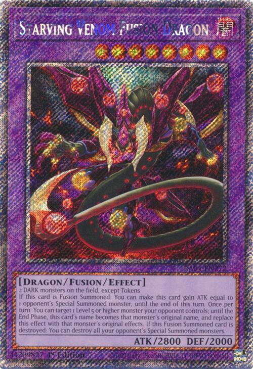 Starving Venom Fusion Dragon [RA04-EN272] Platinum Secret Rare | Exor Games Summserside