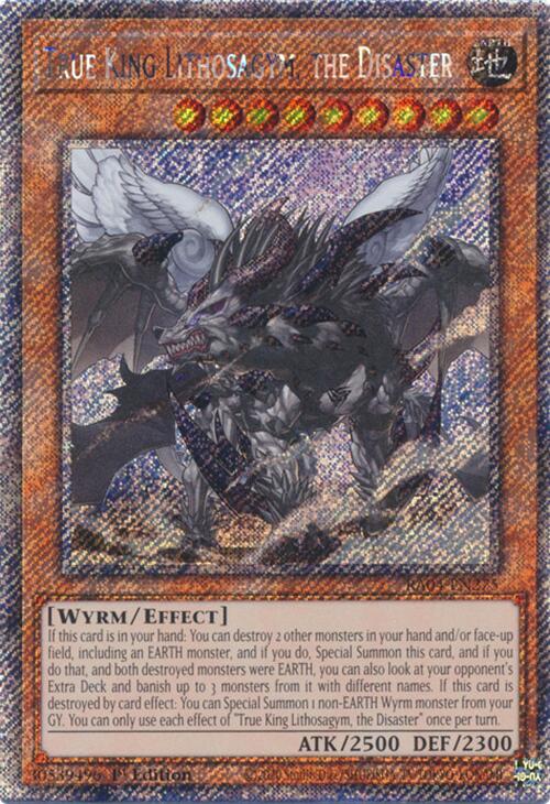 True King Lithosagym, the Disaster [RA04-EN275] Platinum Secret Rare | Exor Games Summserside