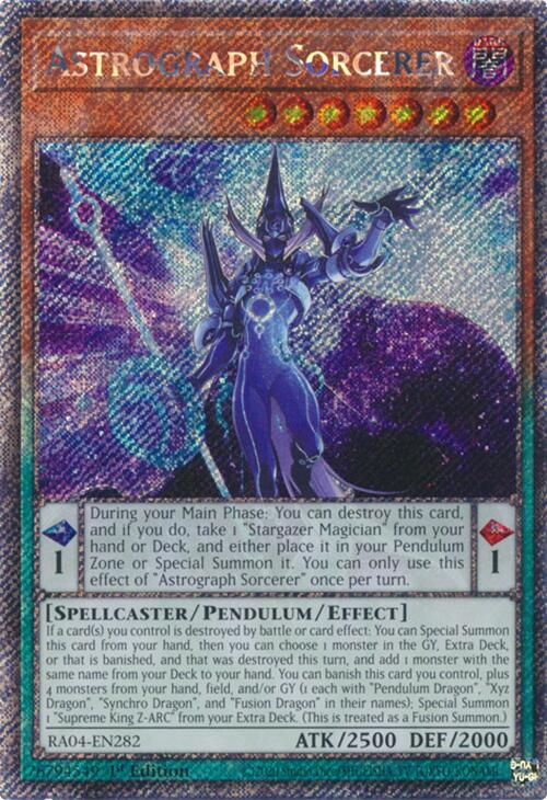 Astrograph Sorcerer [RA04-EN282] Platinum Secret Rare | Exor Games Summserside