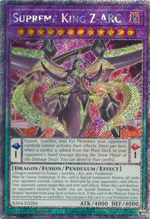 Supreme King Z-ARC [RA04-EN284] Platinum Secret Rare | Exor Games Summserside