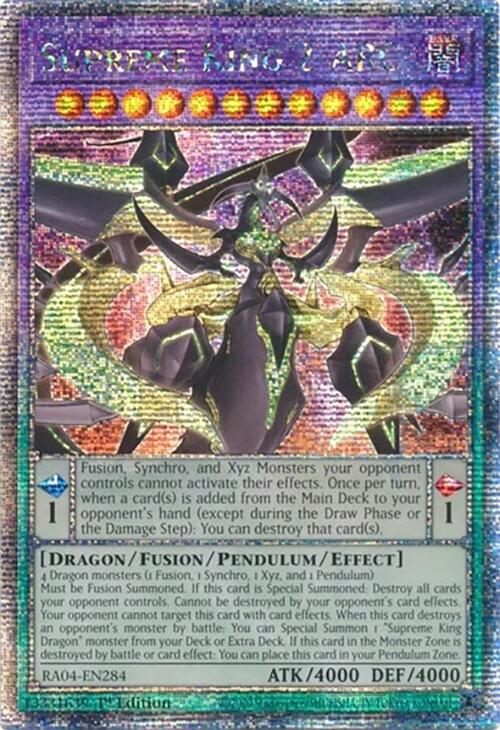 Supreme King Z-ARC [RA04-EN284] Quarter Century Secret Rare | Exor Games Summserside