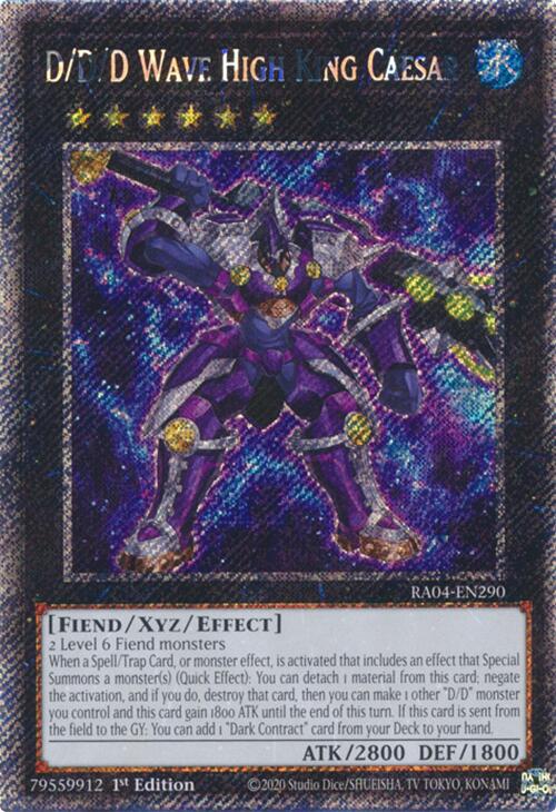 D/D/D Wave High King Caesar [RA04-EN290] Platinum Secret Rare | Exor Games Summserside