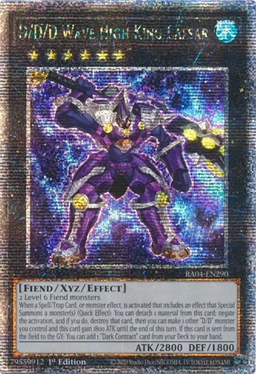 D/D/D Wave High King Caesar [RA04-EN290] Quarter Century Secret Rare | Exor Games Summserside