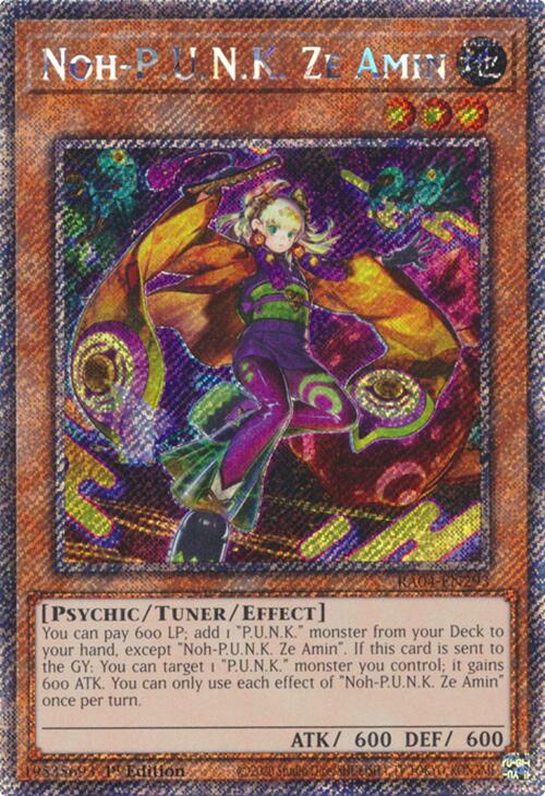 Noh-P.U.N.K. Ze Amin [RA04-EN293] Platinum Secret Rare | Exor Games Summserside