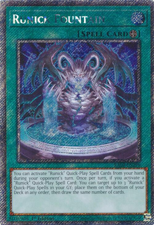 Runick Fountain [RA04-EN296] Platinum Secret Rare | Exor Games Summserside