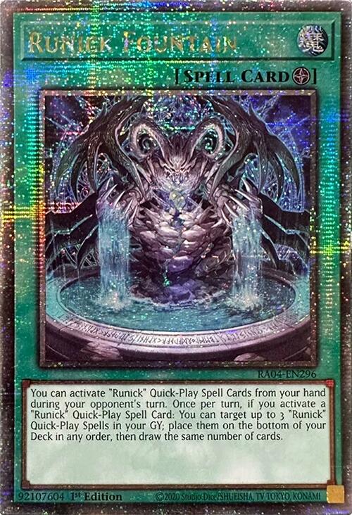 Runick Fountain [RA04-EN296] Quarter Century Secret Rare | Exor Games Summserside