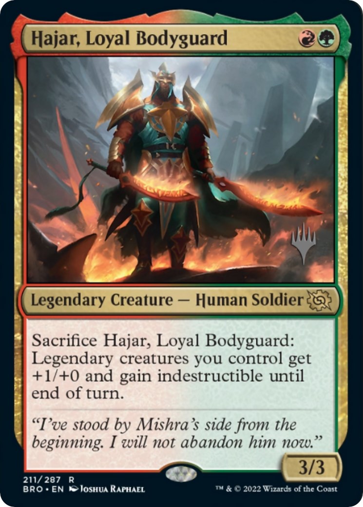 Hajar, Loyal Bodyguard (Promo Pack) [The Brothers' War Promos] | Exor Games Summserside