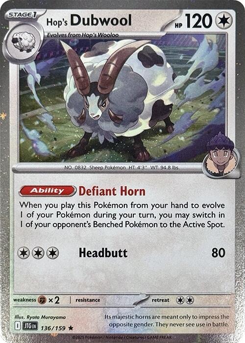 Hop's Dubwool (136/159) (Cosmos Holo) [Scarlet & Violet: Journey Together] | Exor Games Summserside