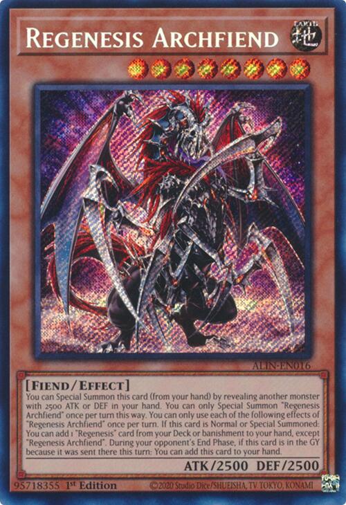 Regenesis Archfiend [ALIN-EN016] Secret Rare | Exor Games Summserside