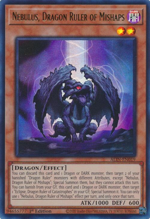 Nebulus, Dragon Ruler of Mishaps [ALIN-EN019] Ultra Rare | Exor Games Summserside