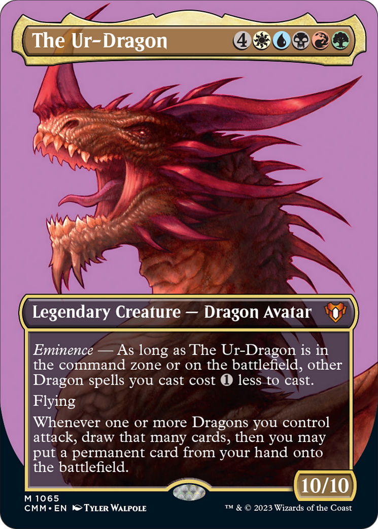 The Ur-Dragon (Borderless Textured Foil Frame Break) [Commander Masters] | Exor Games Summserside