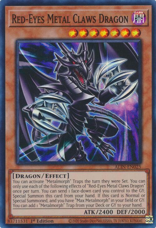 Red-Eyes Metal Claws Dragon [ALIN-EN025] Super Rare | Exor Games Summserside