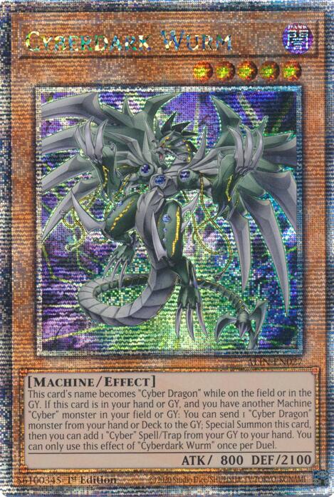 Cyberdark Wurm [ALIN-EN027] Quarter Century Secret Rare | Exor Games Summserside