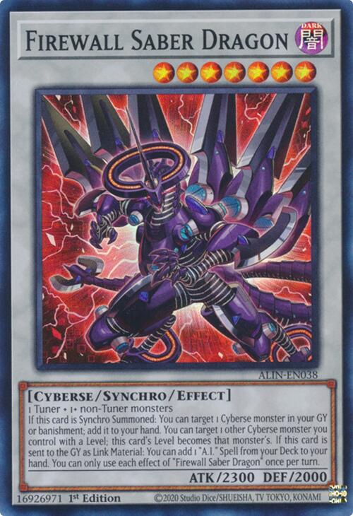 Firewall Saber Dragon [ALIN-EN038] Super Rare | Exor Games Summserside