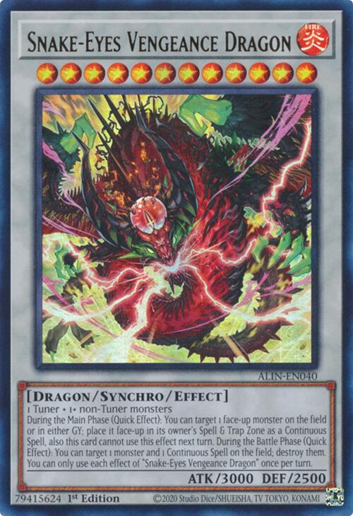Snake-Eyes Vengeance Dragon [ALIN-EN040] Ultra Rare | Exor Games Summserside