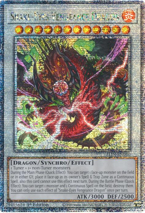 Snake-Eyes Vengeance Dragon [ALIN-EN040] Quarter Century Secret Rare | Exor Games Summserside