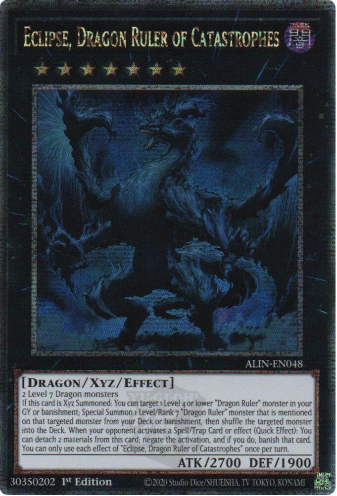 Eclipse, Dragon Ruler of Catastrophes [ALIN-EN048] Quarter Century Secret Rare | Exor Games Summserside