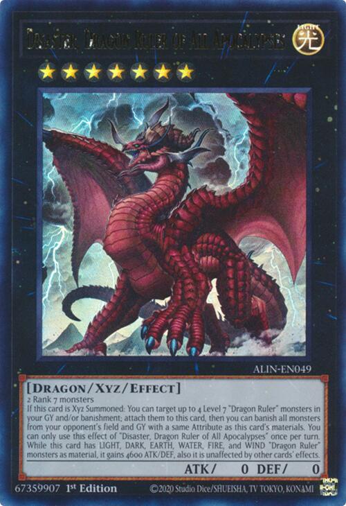 Disaster, Dragon Ruler of All Apocalypses [ALIN-EN049] Ultra Rare | Exor Games Summserside