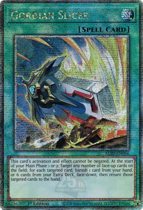 Gordian Slicer [ALIN-EN066] Quarter Century Secret Rare | Exor Games Summserside