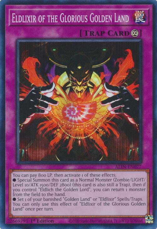 Eldlixir of the Glorious Golden Land [ALIN-EN077] Super Rare | Exor Games Summserside