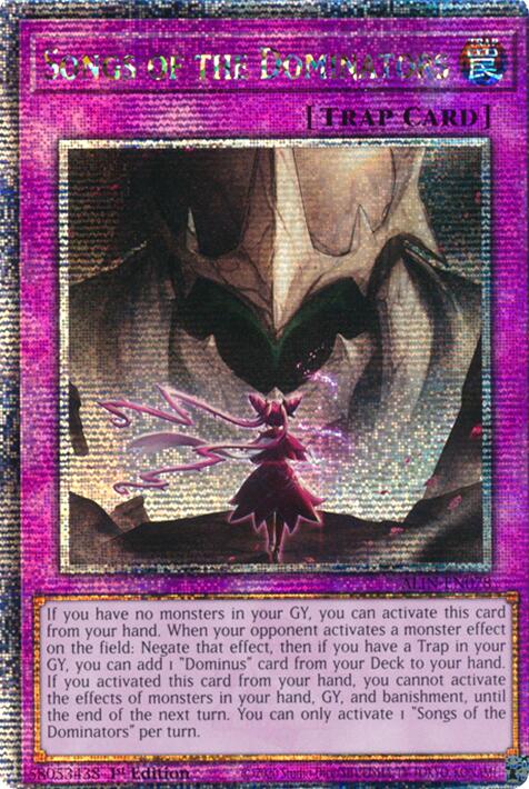 Songs of the Dominators [ALIN-EN078] Quarter Century Secret Rare | Exor Games Summserside