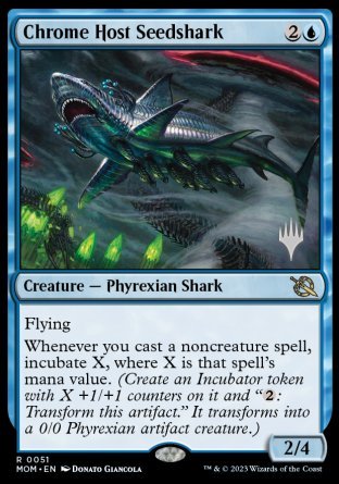 Chrome Host Seedshark (Promo Pack) [March of the Machine Promos] | Exor Games Summserside