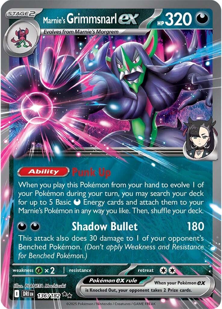 Marnie's Grimmsnarl ex (136/182) [Scarlet & Violet: Destined Rivals] | Exor Games Summserside