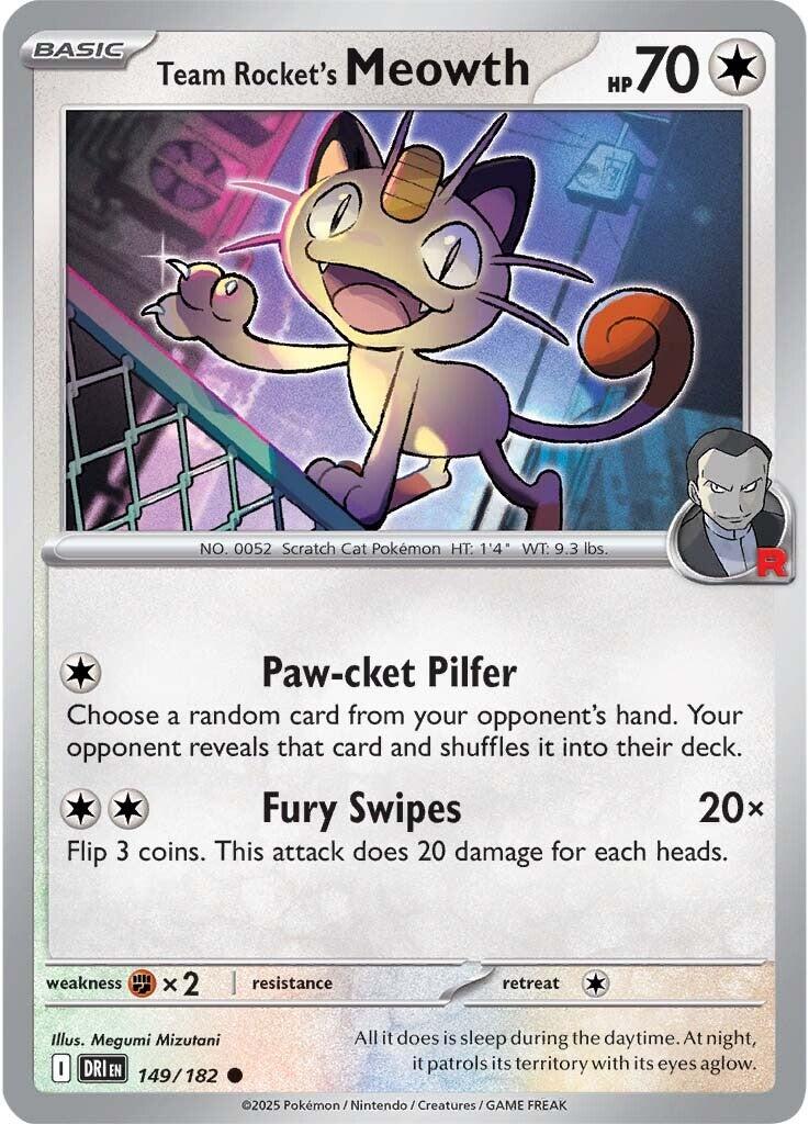 Team Rocket's Meowth (149/182) [Scarlet & Violet: Destined Rivals] | Exor Games Summserside