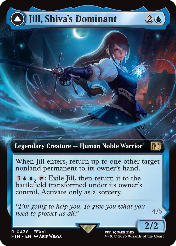 Jill, Shiva's Dominant // Shiva, Warden of Ice (Extended Art) [FINAL FANTASY] | Exor Games Summserside