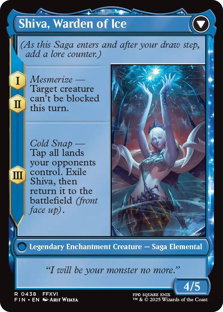 Jill, Shiva's Dominant // Shiva, Warden of Ice (Extended Art) [FINAL FANTASY] | Exor Games Summserside
