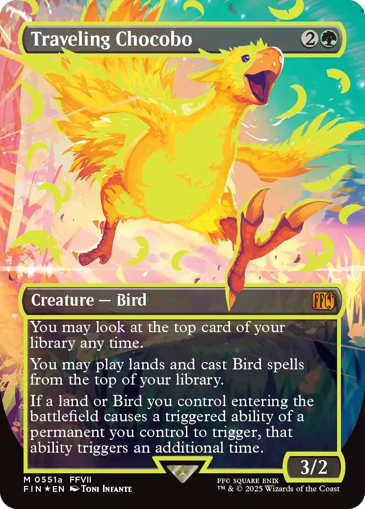 Traveling Chocobo (Borderless) (Neon Ink Yellow) [FINAL FANTASY] | Exor Games Summserside