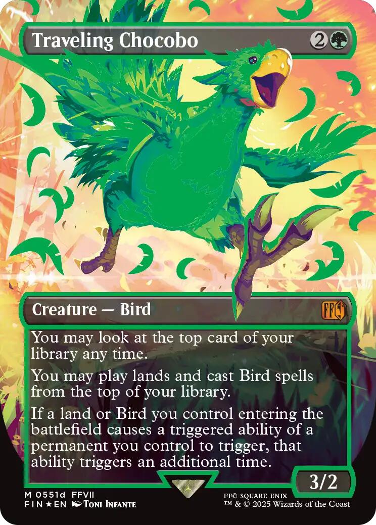 Traveling Chocobo (Borderless) (Neon Ink Green) [FINAL FANTASY] | Exor Games Summserside