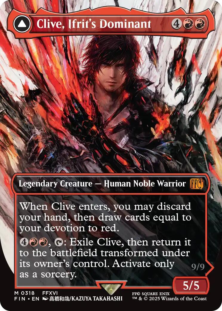 Clive, Ifrit's Dominant // Ifrit, Warden of Inferno (Borderless) (0318) [FINAL FANTASY] | Exor Games Summserside