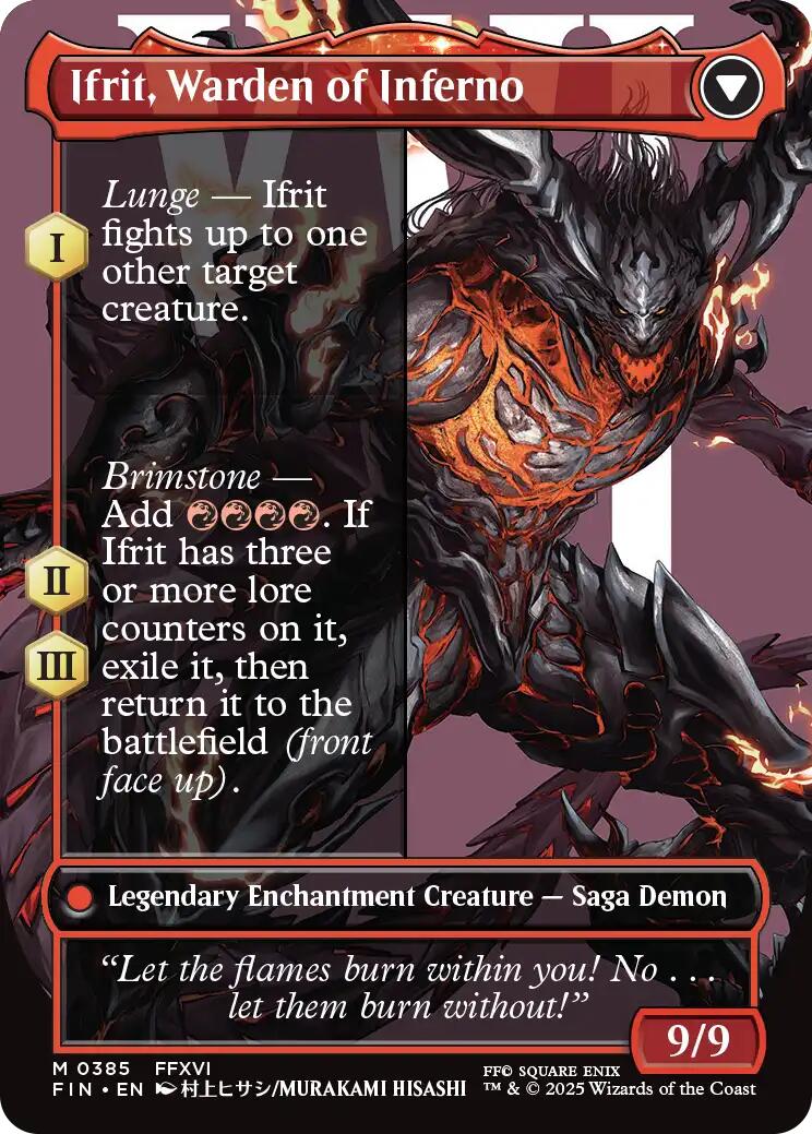 Clive, Ifrit's Dominant // Ifrit, Warden of Inferno (Borderless) (0385) [FINAL FANTASY] | Exor Games Summserside
