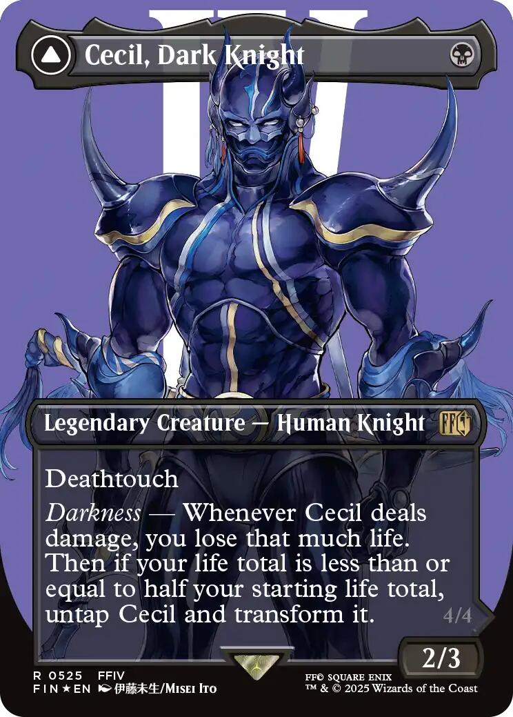 Cecil, Dark Knight // Cecil, Redeemed Paladin (Borderless) (Surge Foil) [FINAL FANTASY] | Exor Games Summserside