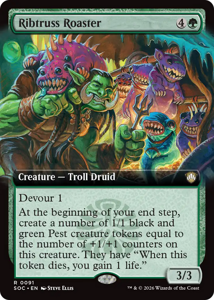Ribtruss Roaster (Extended Art) [Secrets of Strixhaven Commander] | Exor Games Summserside