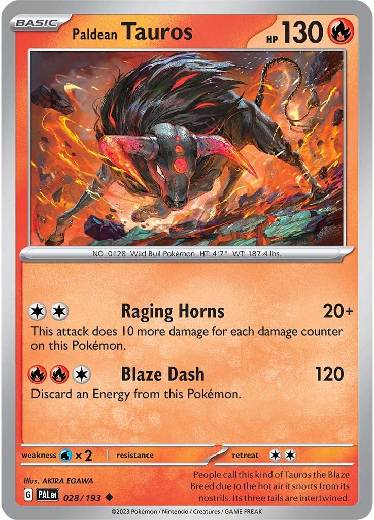 Paldean Tauros (028/193) [Scarlet & Violet: Paldea Evolved] | Exor Games Summserside