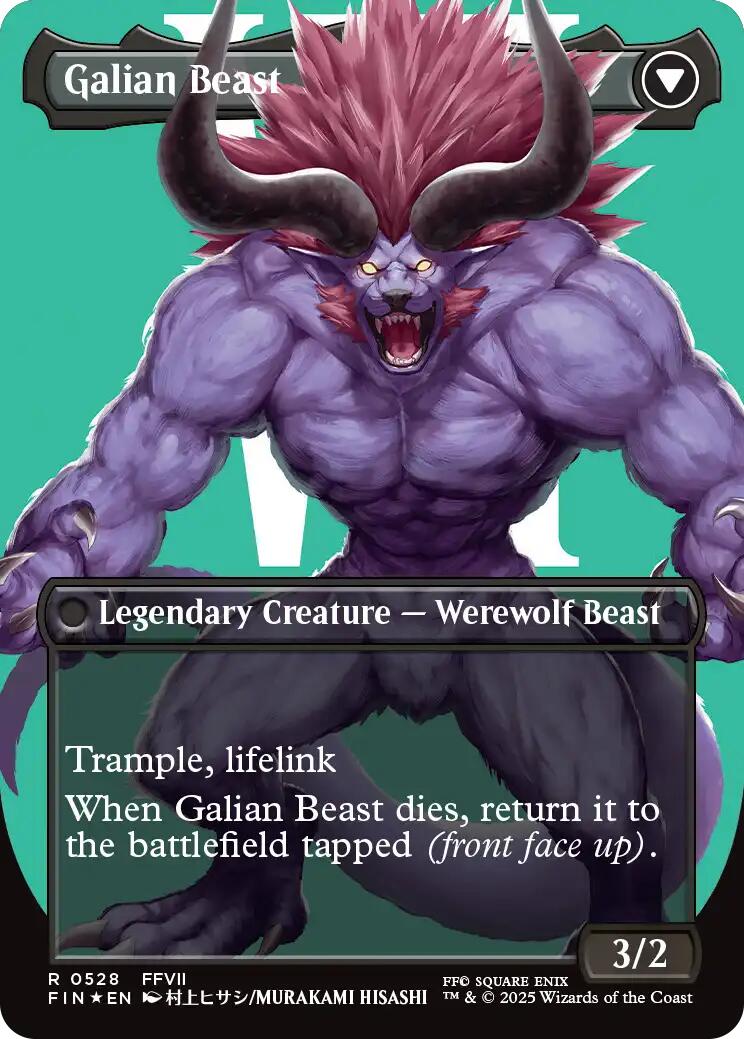 Vincent Valentine // Galian Beast (Borderless) (Surge Foil) [FINAL FANTASY] | Exor Games Summserside