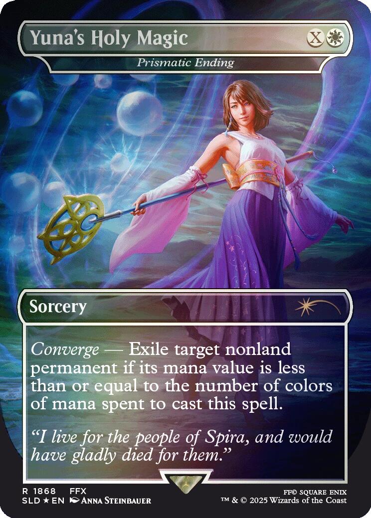 Yuna's Holy Magic - Prismatic Ending (Rainbow Foil) [Secret Lair Drop Series] | Exor Games Summserside